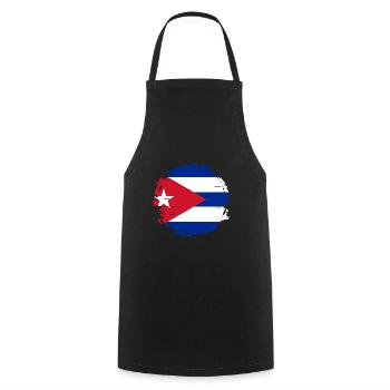Cuba Flag Caribbean Vacation Cuba Travel Havana - Cooking Apron - black - Front - AI Model Male 185 dark (185cm)