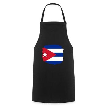 Cuba Flag Caribbean Holiday Cuba Travel Havana - Cooking Apron - black - Front - AI Model Male 185 dark (185cm)