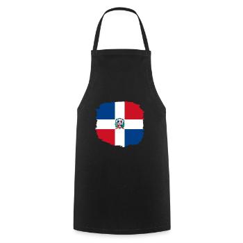 Dominican Republic Flag Dom Rep Flag Travel - Cooking Apron - black - Front - AI Model Male 185 dark (185cm)