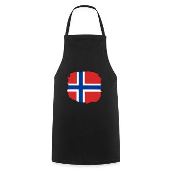 Norwegen Flagge Skandinavien Norwegische Fahne - Kochschürze - Schwarz - Vorne - AI Model Male 185 dark (185cm)