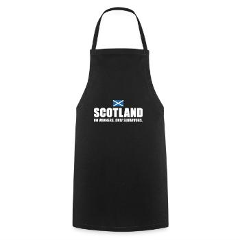 Scotland No Winners Only Survivors Scotland Rugby - Cooking Apron - black - Front - AI Model Male 185 dark (185cm)