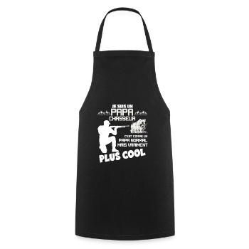 Papa Chasseur le Seul - Tablier de cuisine - noir - Devant - AI Model Male 185 dark (185cm)