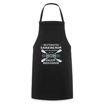 Whitewater Kayaking Mom Like A Normal Mom - Cooking Apron - black - Front - AI Model Male 185 dark (185cm)