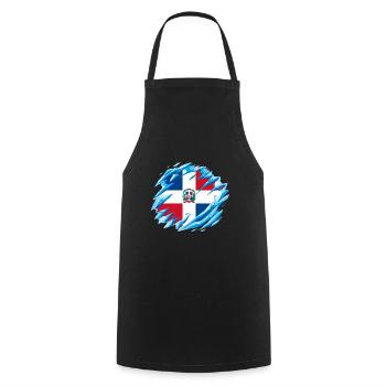 Dominican Republic Flag Dom Rep Flag Travel - Cooking Apron - black - Front - AI Model Male 185 dark (185cm)
