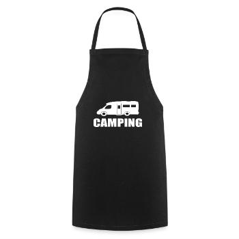 camping - Kochschürze - Schwarz - Vorne - AI Model Male 185 dark (185cm)