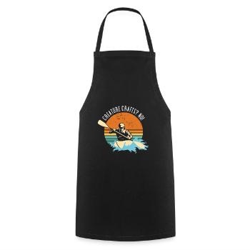 Creature Crafts? No! Whitewater Kayaking - Cooking Apron - black - Front - AI Model Male 185 dark (185cm)