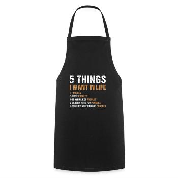 5 Things I Want In Life Poodle - Cooking Apron - black - Front - AI Model Male 185 dark (185cm)