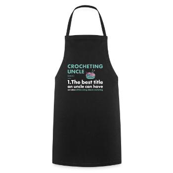 Crochet Oncle Définition Crochet - Tablier de cuisine - noir - Devant - AI Model Male 185 dark (185cm)