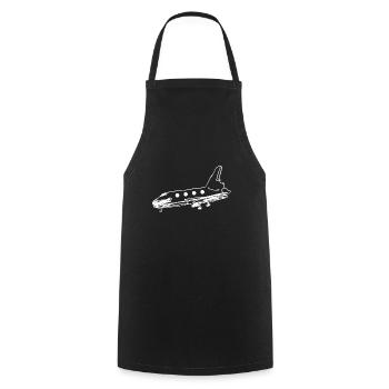 transport symbol rocket aircraft fly transport - Cooking Apron - black - Front - AI Model Male 185 dark (185cm)