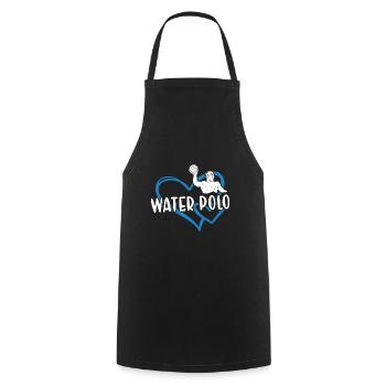 Sport Heart Water Polo - Tablier de cuisine - noir - Devant - AI Model Male 185 dark (185cm)