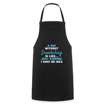 Snorkeler Une journée sans snorkeling - Tablier de cuisine - noir - Devant - AI Model Male 185 dark (185cm)