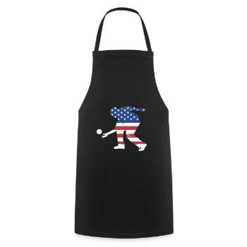 Sport Us Flag Bocce - Tablier de cuisine - noir - Devant - AI Model Male 185 dark (185cm)