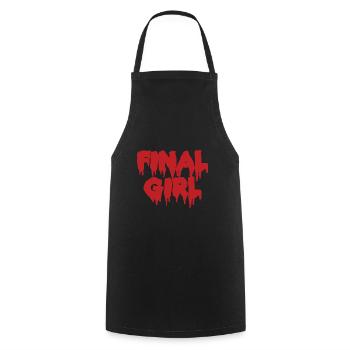 FINAL Girl Horror Film Geschenkidee - Kochschürze - Schwarz - Vorne - AI Model Male 185 dark (185cm)