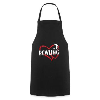 Sport Heart Bowling - Kochschürze - Schwarz - Vorne - AI Model Male 185 dark (185cm)