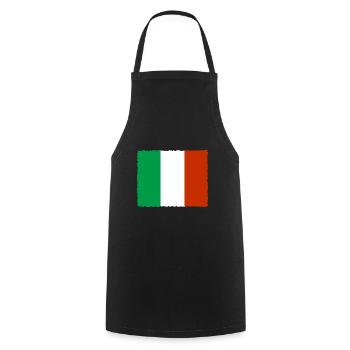 Italy Flag Vintage Italian Flag Used Look - Cooking Apron - black - Front - AI Model Male 185 dark (185cm)