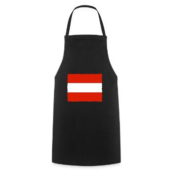Austria Flag Austria Austrian Flag AT - Cooking Apron - black - Front - AI Model Male 185 dark (185cm)