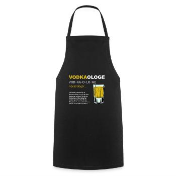 Vodkaologe Saufen JGA Männertag Party Vodka O - Kochschürze - Schwarz - Vorne - AI Model Male 185 dark (185cm)