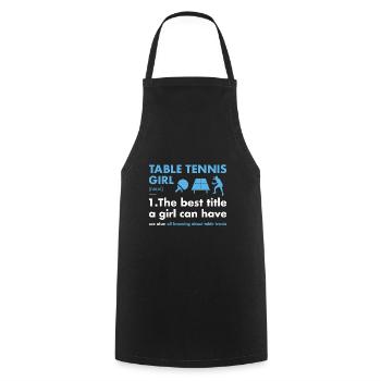 Sport Girl Definition Table Tennis - Cooking Apron - black - Front - AI Model Male 185 dark (185cm)