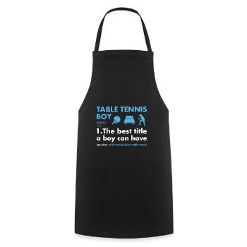 Sport Boy Definition Table Tennis - Cooking Apron - black - Front - AI Model Male 185 dark (185cm)