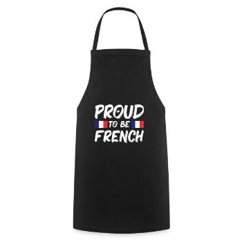 France Flag Distressed Look French Flag - Cooking Apron - black - Front - AI Model Male 185 dark (185cm)