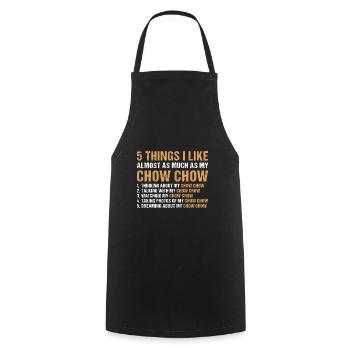 J’aime autant que mon Chow Chow - Tablier de cuisine - noir - Devant - AI Model Male 185 dark (185cm)