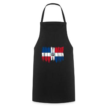 Dominican Republic Flag Dom Rep Flag Travel - Cooking Apron - black - Front - AI Model Male 185 dark (185cm)