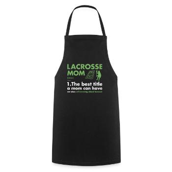Sport Mom Definition Lacrosse - Cooking Apron - black - Front - AI Model Male 185 dark (185cm)