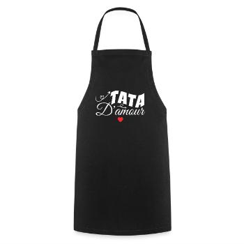 Tata D'amour - Tablier de cuisine - noir - Devant - AI Model Male 185 dark (185cm)