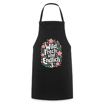 Birthday Gift 3 Years Children's Birthday - Cooking Apron - black - Front - AI Model Male 185 dark (185cm)