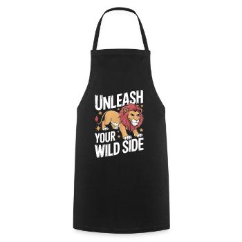Lion Lion Animal Africa - Cooking Apron - black - Front - AI Model Male 185 dark (185cm)