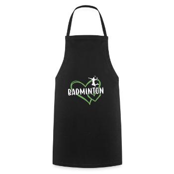 Sport Heart Badminton - Kochschürze - Schwarz - Vorne - AI Model Male 185 dark (185cm)