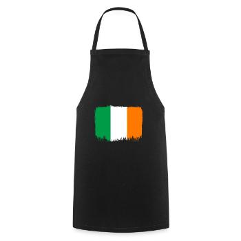 Ireland Flag Vintage Irish Flag Dublin - Cooking Apron - black - Front - AI Model Male 185 dark (185cm)