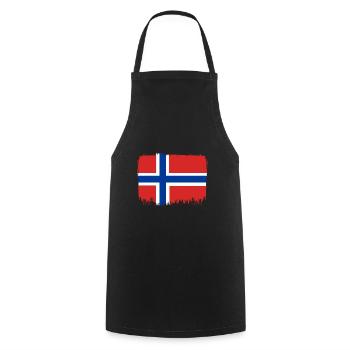 Norwegen Flagge Skandinavien Norwegische Fahne - Kochschürze - Schwarz - Vorne - AI Model Male 185 dark (185cm)