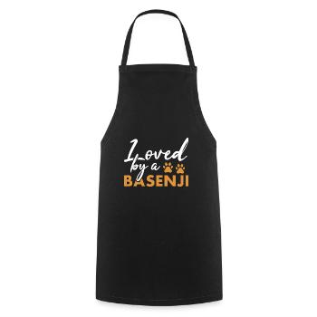 Dog Loved By A Basenji - Cooking Apron - black - Front - AI Model Male 185 dark (185cm)
