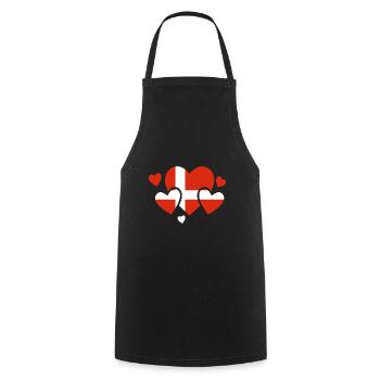 Drapeau du Danemark Scandinavie Drapeau du Danemark Voyage - Tablier de cuisine - noir - Devant - AI Model Male 185 dark (185cm)