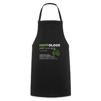 Hopfologe Bier Saufen JGA Hopfen Männertag - Kochschürze - Schwarz - Vorne - AI Model Male 185 dark (185cm)