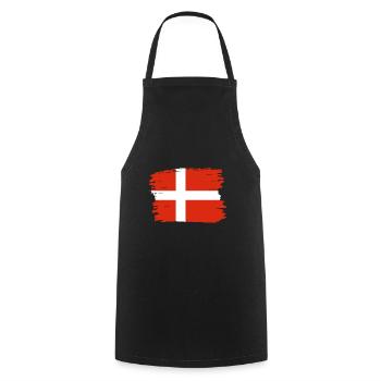 Drapeau du Danemark Scandinavie Drapeau du Danemark Voyage - Tablier de cuisine - noir - Devant - AI Model Male 185 dark (185cm)