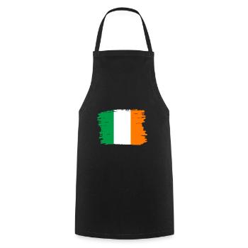 Ireland Flag Vintage Irish Flag Dublin - Cooking Apron - black - Front - AI Model Male 185 dark (185cm)