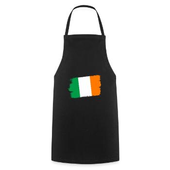 Drapeau de l'Irlande Drapeau irlandais vintage Dublin - Tablier de cuisine - noir - Devant - AI Model Male 185 dark (185cm)