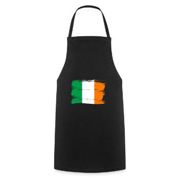 Ireland Flag Vintage Irish Flag Dublin - Cooking Apron - black - Front - AI Model Male 185 dark (185cm)