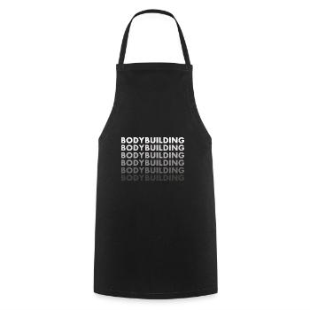 Sports Bodybuilding - Cooking Apron - black - Front - AI Model Male 185 dark (185cm)