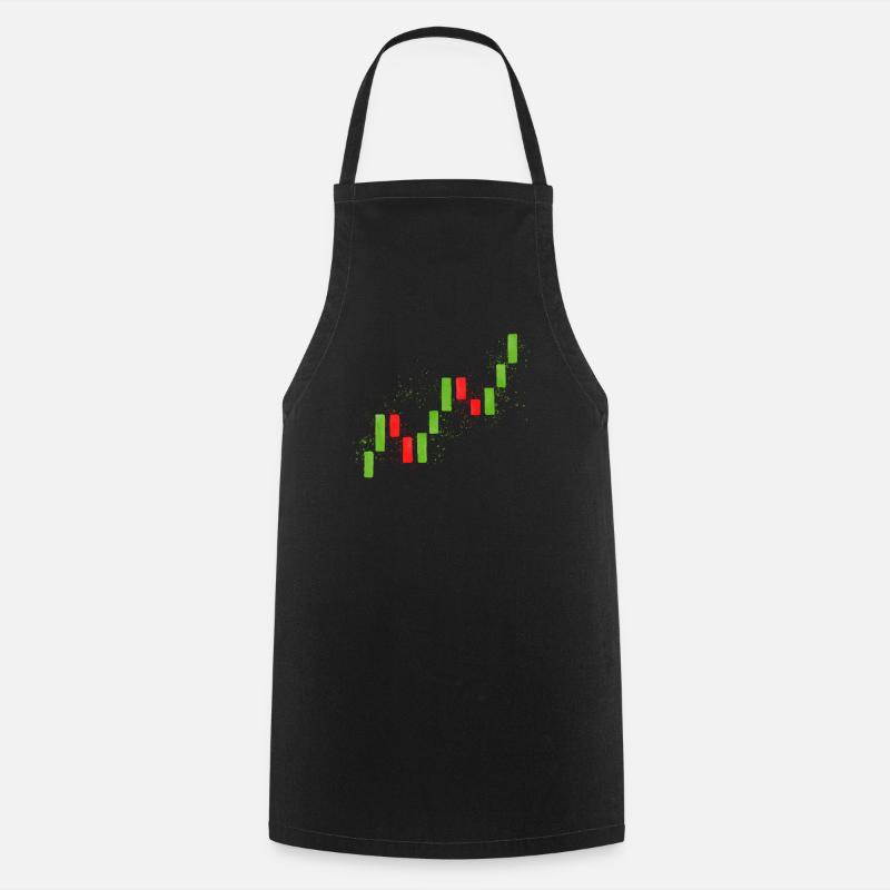 Trading Candlesticks 1 - Kochschürze - Schwarz