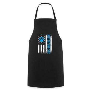 Meilleur cadeau de drapeau américain pour le père - Tablier de cuisine - noir - Devant - AI Model Male 185 dark (185cm)