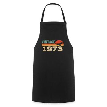 Vintage 1973 Cadeau D'anniversaire 1973 Retro 1973 - Tablier de cuisine - noir - Devant - AI Model Male 185 dark (185cm)