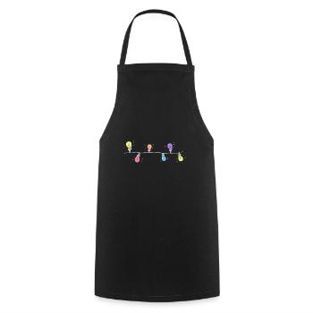 light chain lamps lamp symbol line light leuch - Cooking Apron - black - Front - AI Model Male 185 dark (185cm)