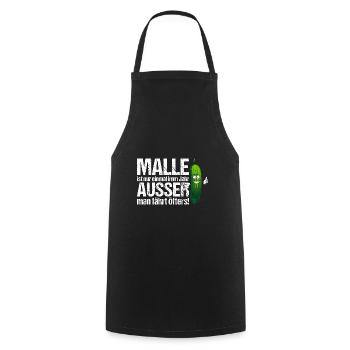 Mallorca Spruch Malle saufen Geschenk - Kochschürze - Schwarz - Vorne - AI Model Male 185 dark (185cm)