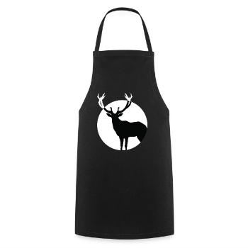 Cerf - Tablier de cuisine - noir - Devant - AI Model Male 185 dark (185cm)
