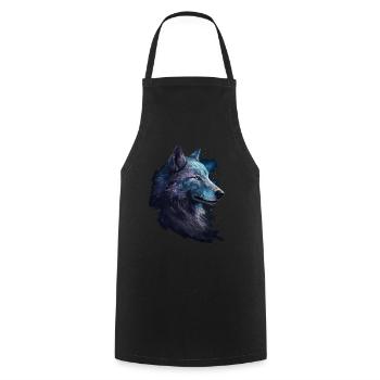Wolf Scratch Marks Claws Wild Forest Animal Wolf's Head - Cooking Apron - black - Front - AI Model Male 185 dark (185cm)