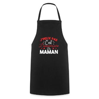 Joyeux Anniversaire Maman Cadeau D'anniversaire - Tablier de cuisine - noir - Devant - AI Model Male 185 dark (185cm)