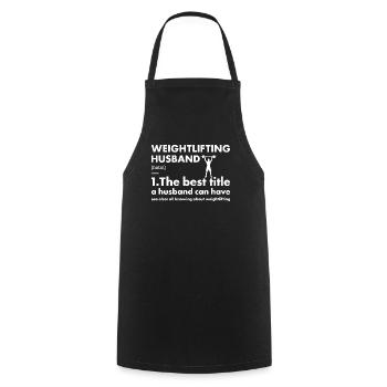 Sport Mari Définition Haltérophilie - Tablier de cuisine - noir - Devant - AI Model Male 185 dark (185cm)